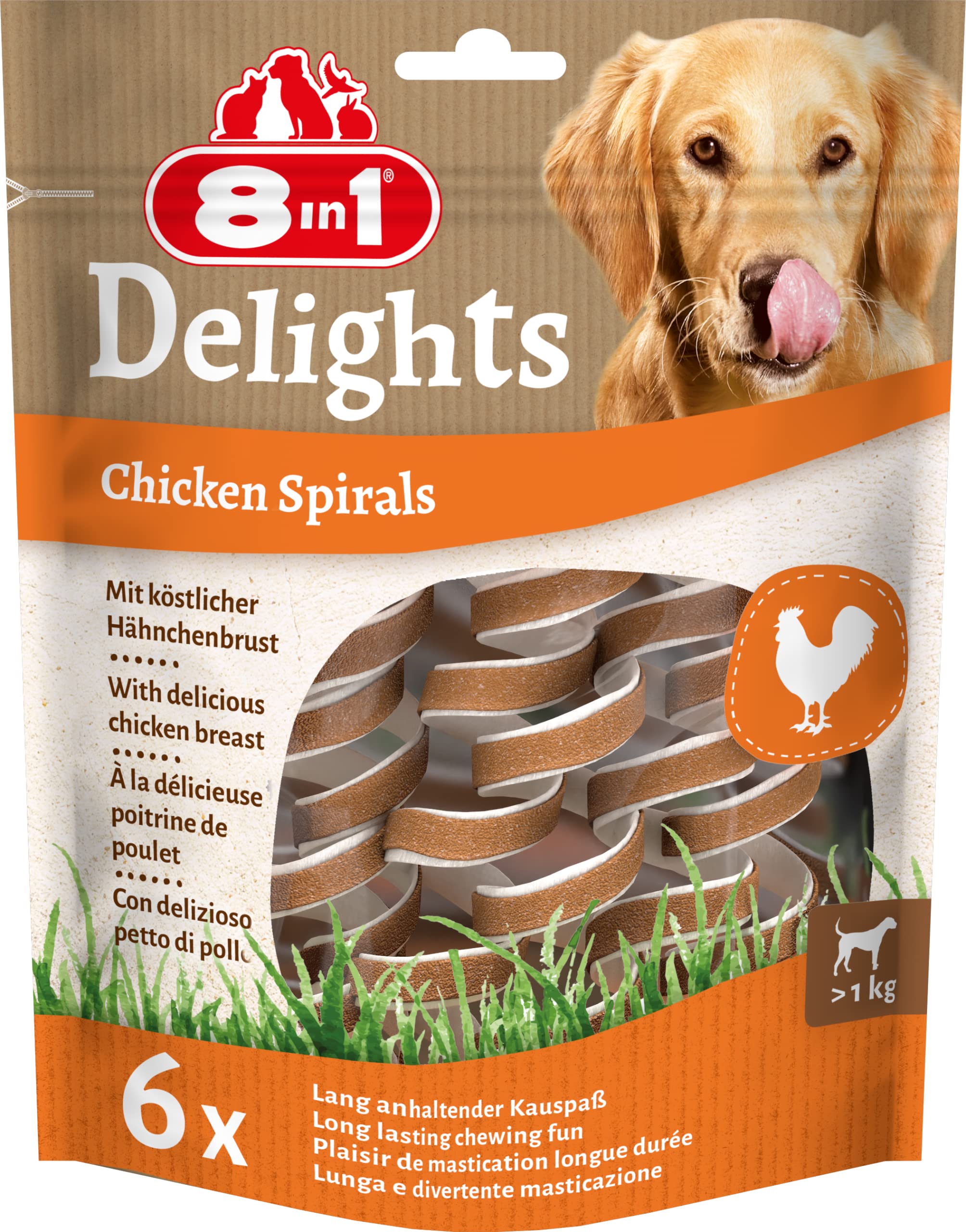 8in1 Smart Delights Tavuklu Burgulu Köpek Ödülü 85gr