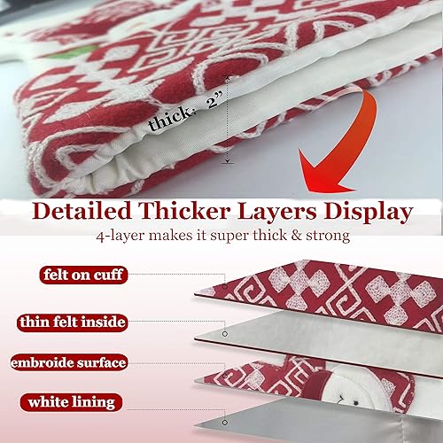 Miniatura 4 de Set de dos calcetines de Navidad de 17 pulgadas con dibujo de Santa Claus y de un muñeco de nieve, de Wewill, Style 4, 17 pulgadas