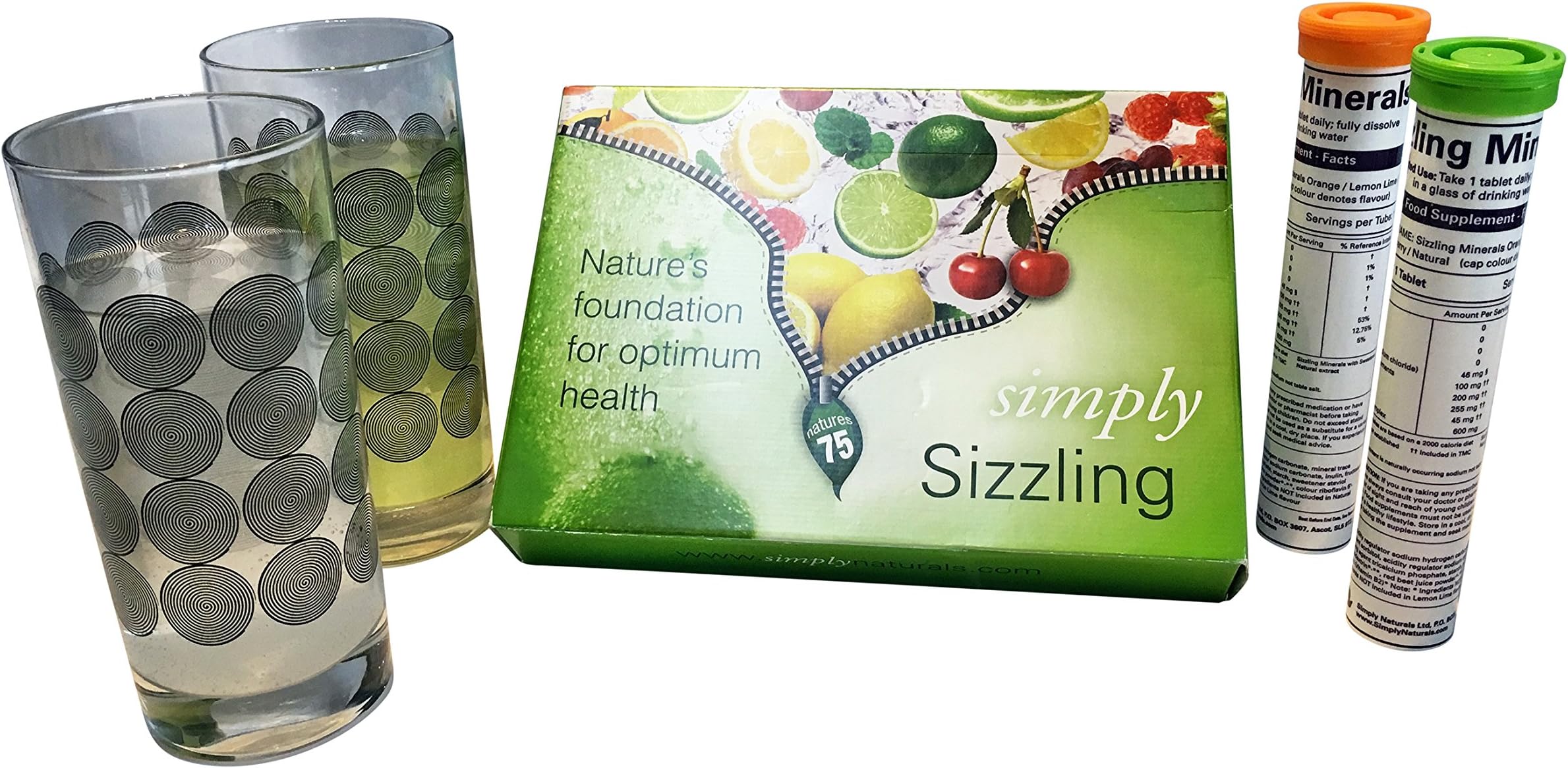 Simply Natural Pure Plant Derived Sizzling Minerals (Orange + Lemon/Lime Flavour)