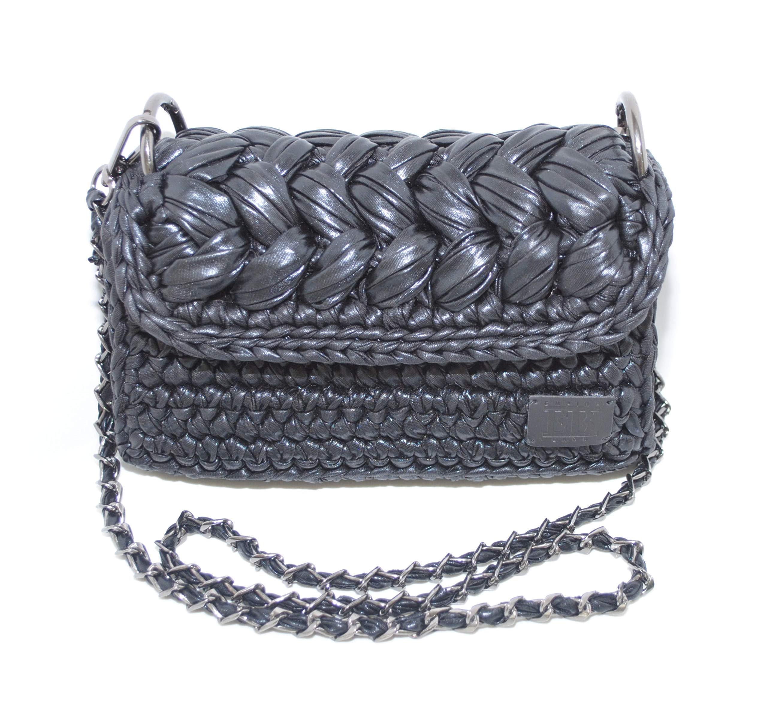 Sac à main clutch fait main noir idéal pour vos soirées et mariages