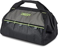 AWP Premium 13 Inch Tool Bag - Durable Black Tool Tote with Pockets for Contractors & Pros