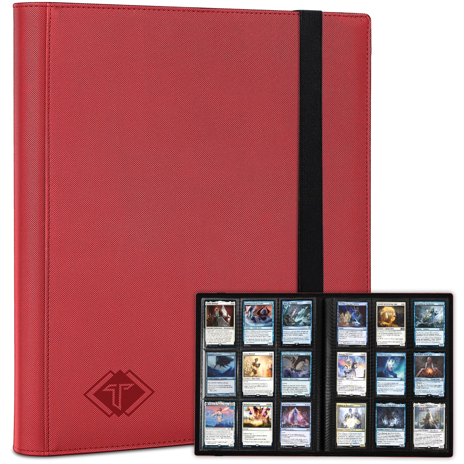 9 Pocket Card Binder,PU Card Ablums,Trading Card Binder Holder,432 Side Loading Pockets Sports Card Book Card Folder Card Album Card Holder Fit for MTG Football Play Cards (red)