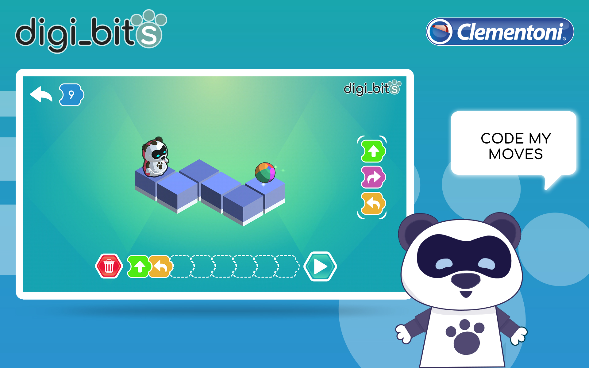 Clementoni Digi_Bits Panda_bit - Interaktiver Tierroboter Für Kinder Ab 4 Jahren