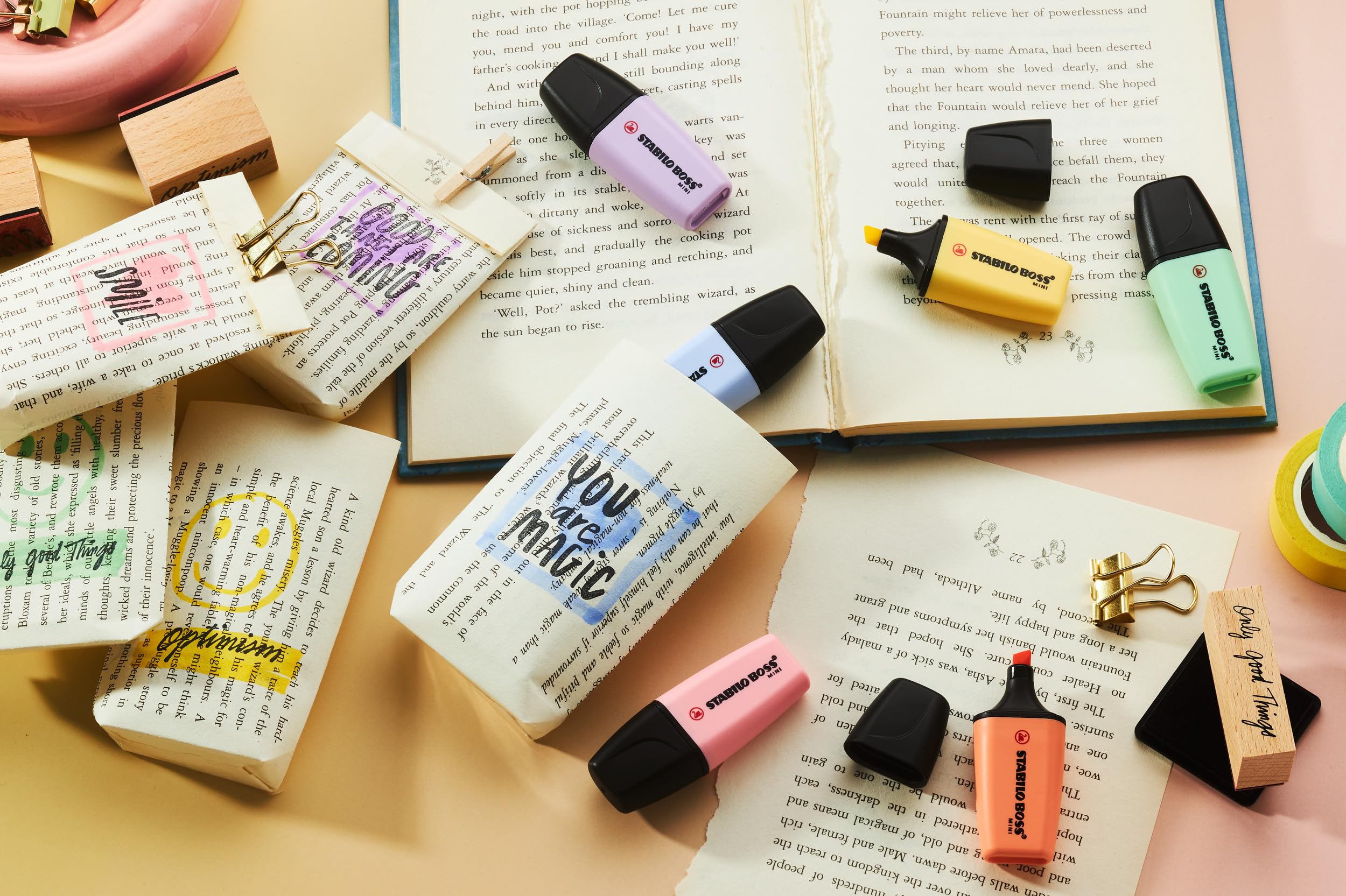 STABILO BOSS MINI Pastel - Highlighter - Pack of 6 - Assorted Colours, Multicolor, 1 count (Pack of 6) - Image 4