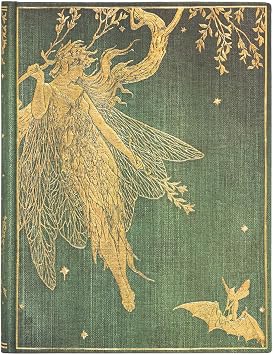 مجلة Olive Fairy Ultra Lined ذات الغلاف المقوى، 144 صفحة، 120 جرامًا للمتر المربع من Paperblanks Langs Fairy Books