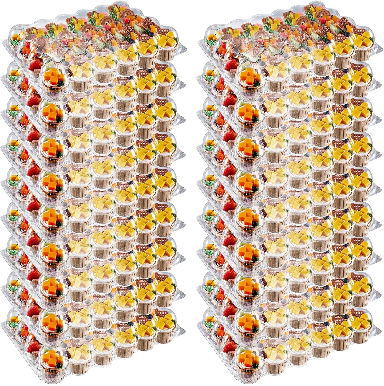 Bokon 100 Set Cupcake Containers 24 Count Cupcake Boxes