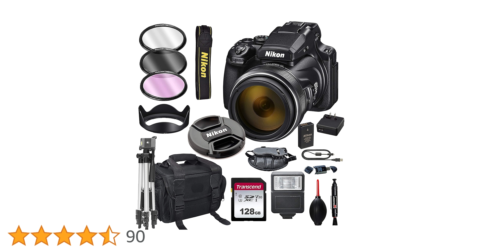 Buy Nikon COOLPIX P1000 16.7 Digital Camera + 128GB Card, Tripod