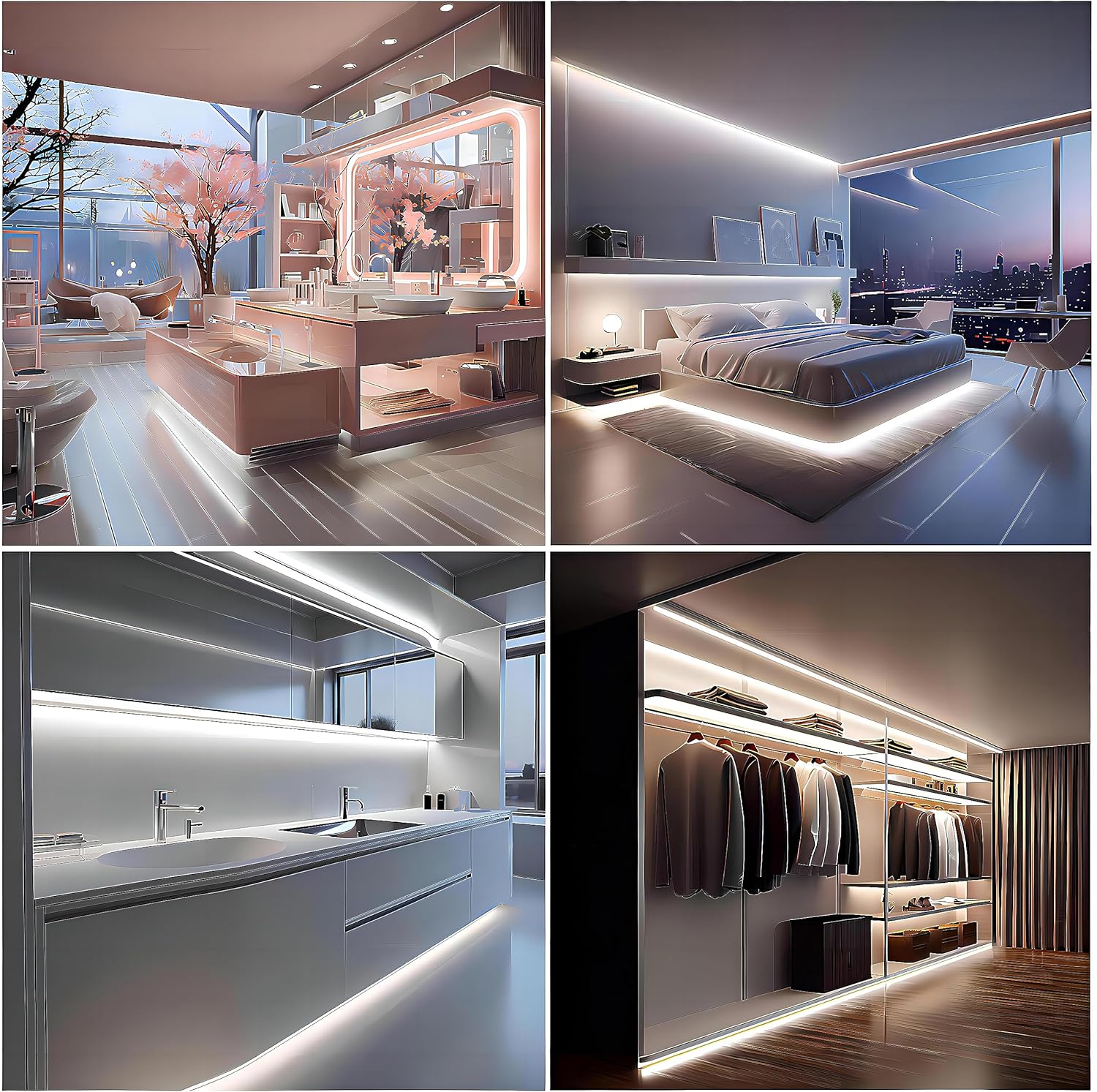 Led Strip Lights 5V USB 6.56ft/2m 640 LEDs Touch stepless Dimmable USB COB LED Strip Light 6000K White 10W Flexible 5v led Lights for Bedroom Kitchen,DIY Lighting Room Decor tv led Lights 6.56FT/6500K