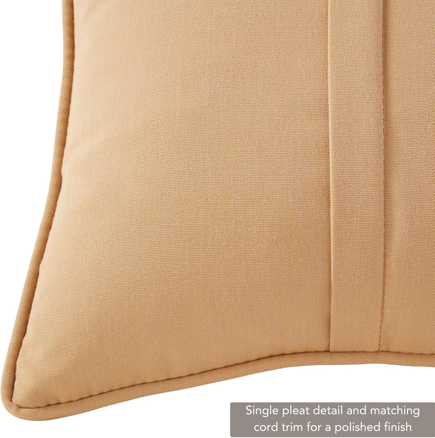 Sunbrella 21'' x 14'' Rectangle Outdoor Throw Pillow with Removable Cover (Set of 2), Canvas Wheat