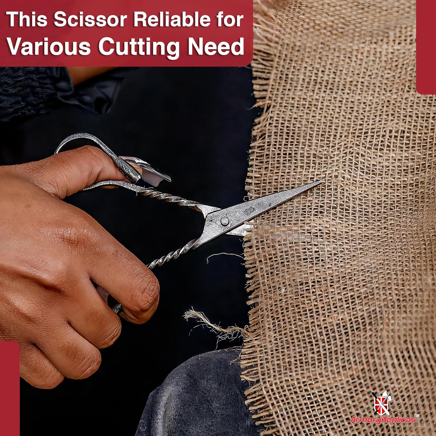 Armory レプリカ クラフト 中世 機能的 繊細 退職 日常 鍛造 鉄 はさみ 鋏 ツイストハンドルデザイン