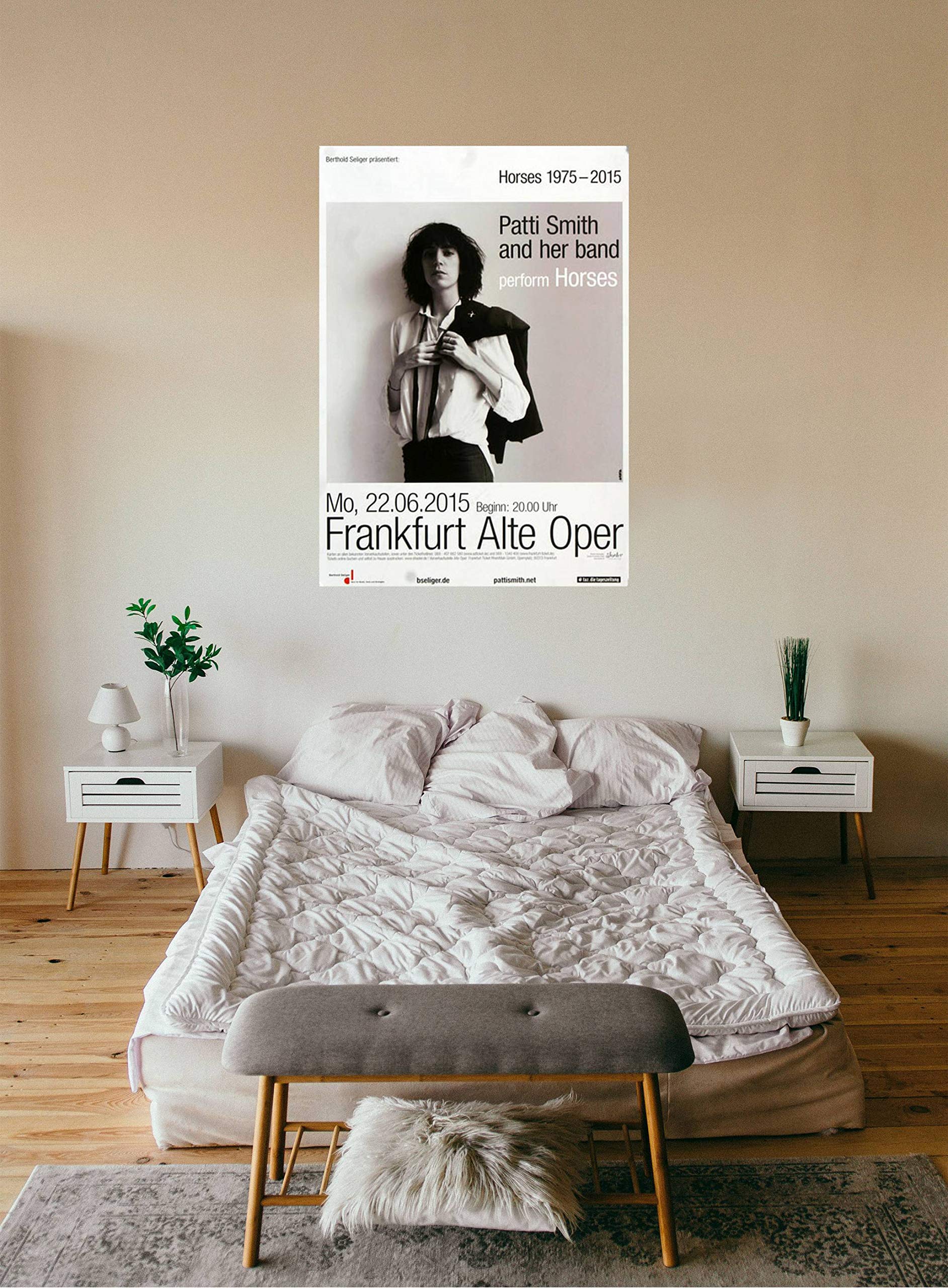 Patti Smith Group - Horses, Frankfurt 2015 » Konzertplakat/Premium Poster | Live Konzert Veranstaltung | DIN A1 «