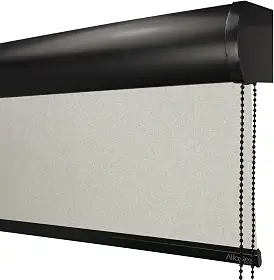 Cortina Persiana de Rolo Blackout Para Quarta e Sala 1,40 (lar) x 1,40 (alt) (Linho Natural - COM BANDÔ - Acabamento Preto)