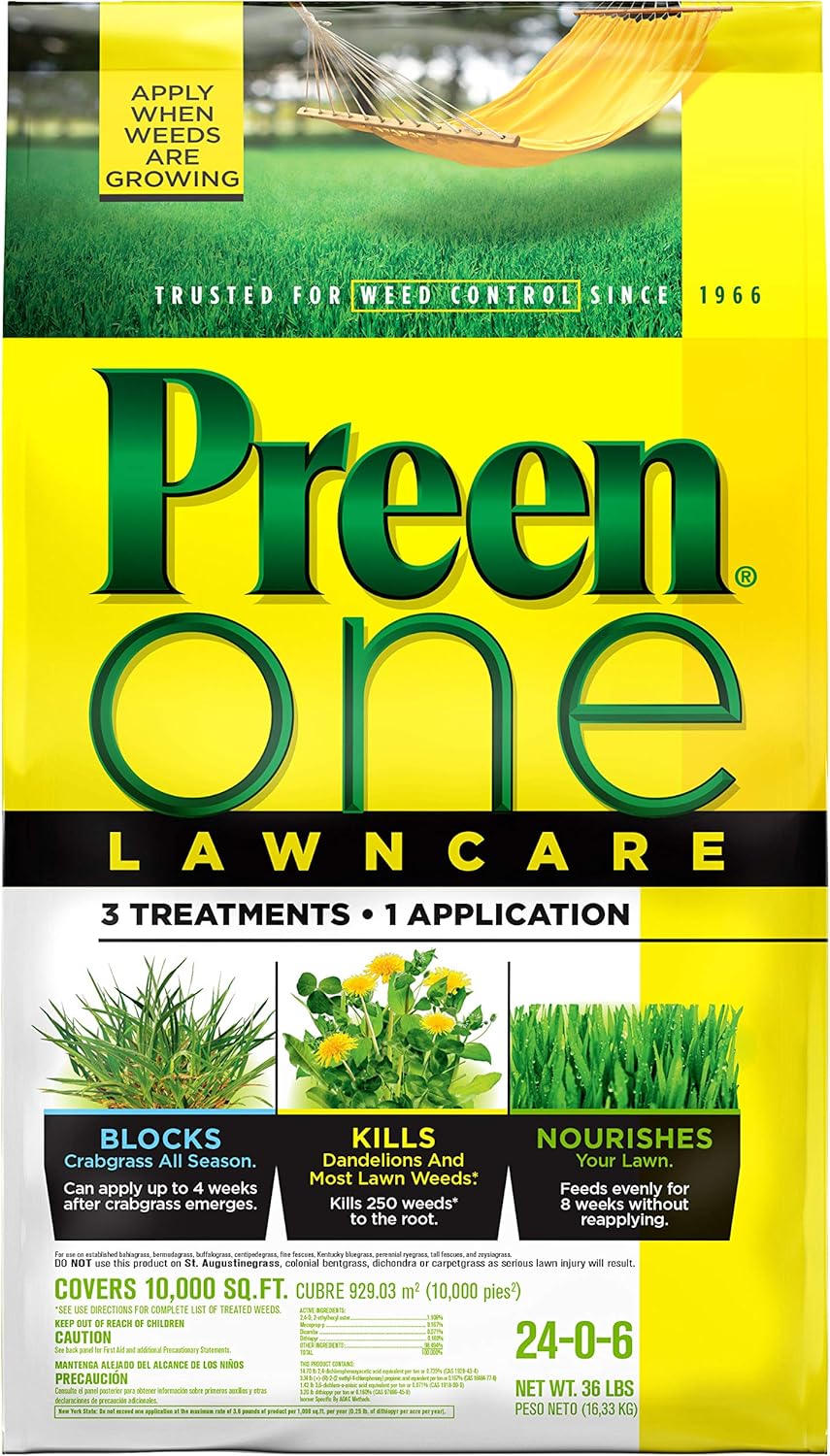 Preen One Lawncare - 18 lb. Bag - Covers 5, 000 sq. ft.