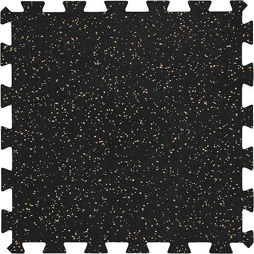 Miniatura 21 de Playsafer Genaflex Lock - Azulejos de goma para gimnasio de 0.315 in (8 mm) de grosor x 20.0 in x 20.0 in, súper durables, laminados, protectores