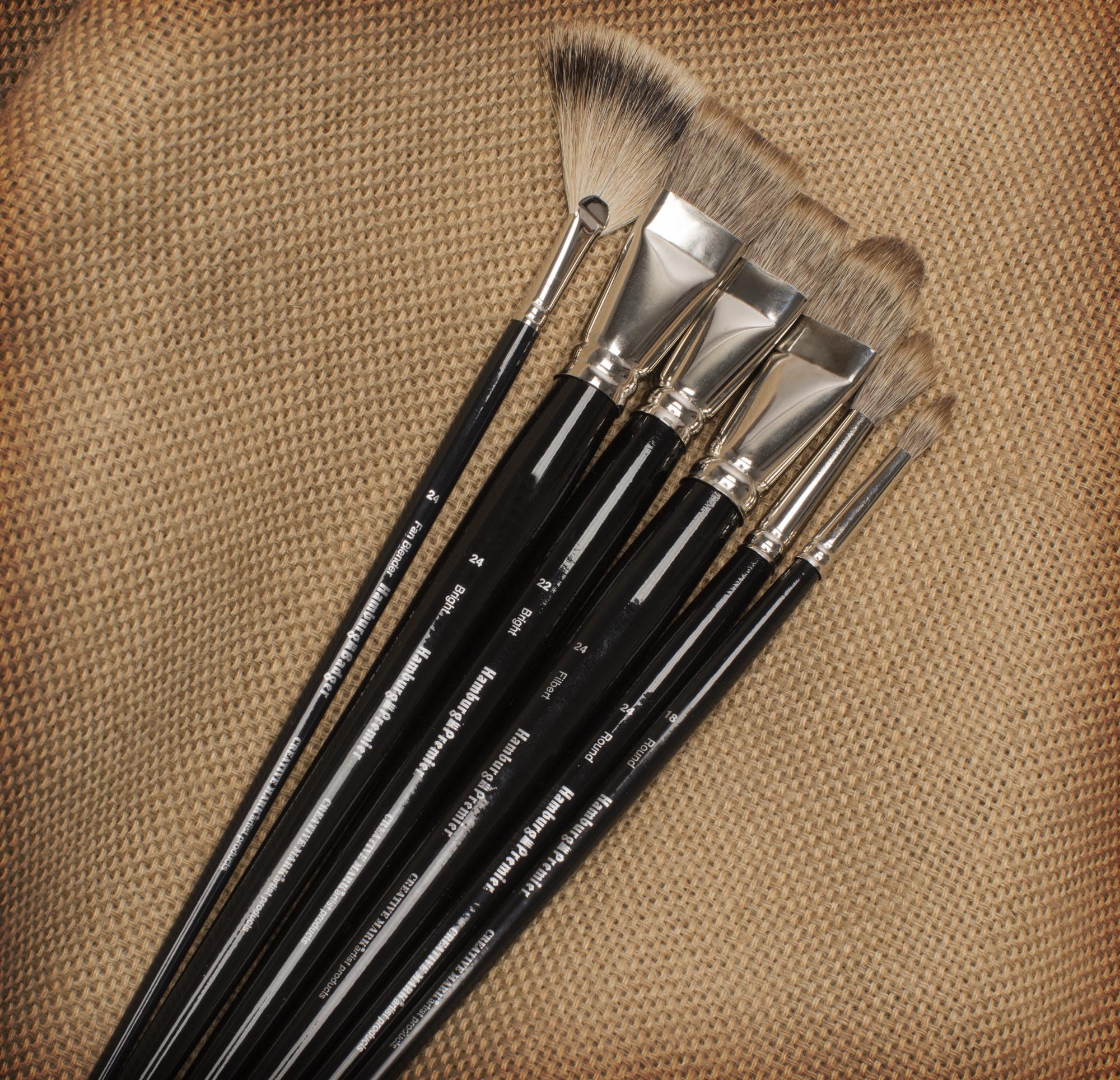 creative Mark Amburgo Premier Professional Artist laccato manico lungo misto sintetico pennello a mano in Germania Asst 12 Filbert