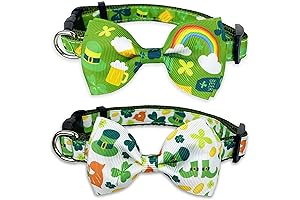 St Patrick'S Day Dog Collar with Bow Tie