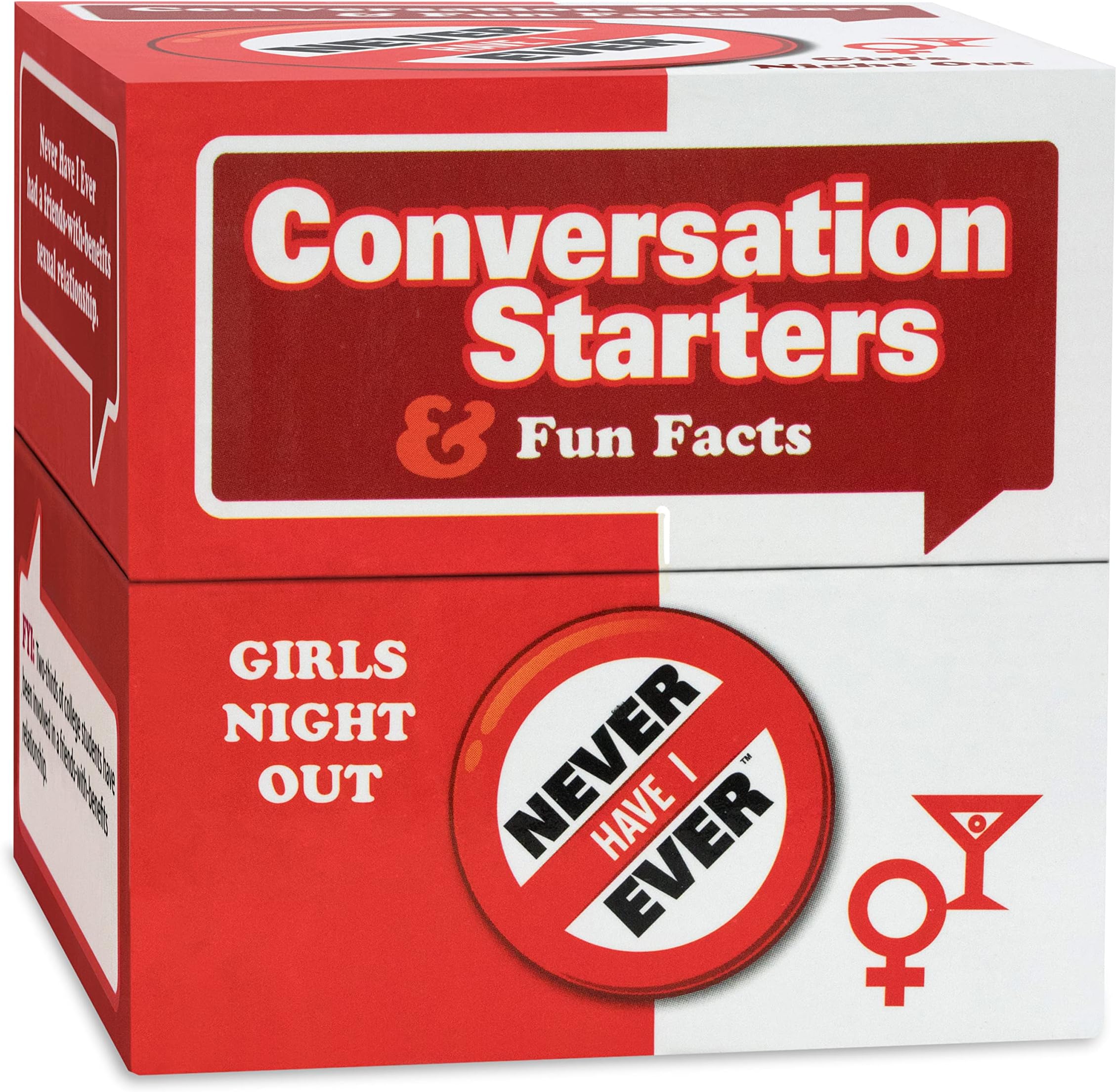 Never Have I Ever Conversation Starters: Girls Night Out Edition | Funny Card Game for Bachelorette Parties, Spring Breaks, Vacations | Fun Card Games for BFF’s | 150 Cards | Ages 17+