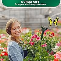 Vista 8 de 3 Pcs Fluttering Solar Butterfly Easter Garden Stakes - Moving Butterfly Decor with Solar Butterflies, Easy Installation Waterproof Outside Decor