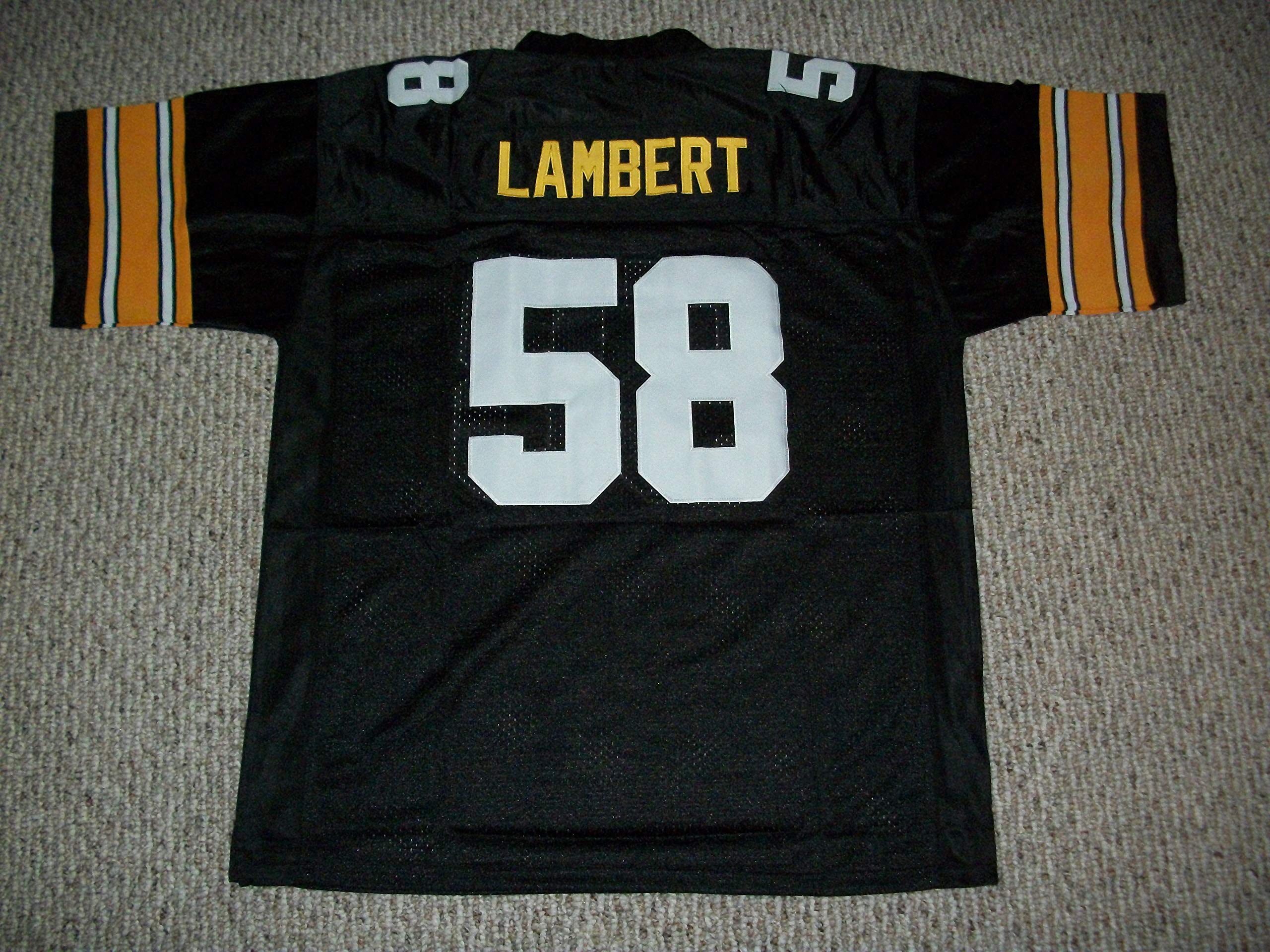 Unsigned Jack Lambert #58 Pittsburgh Black Custom Stitched Football Jersey Various Sizes New No Brands/Logos