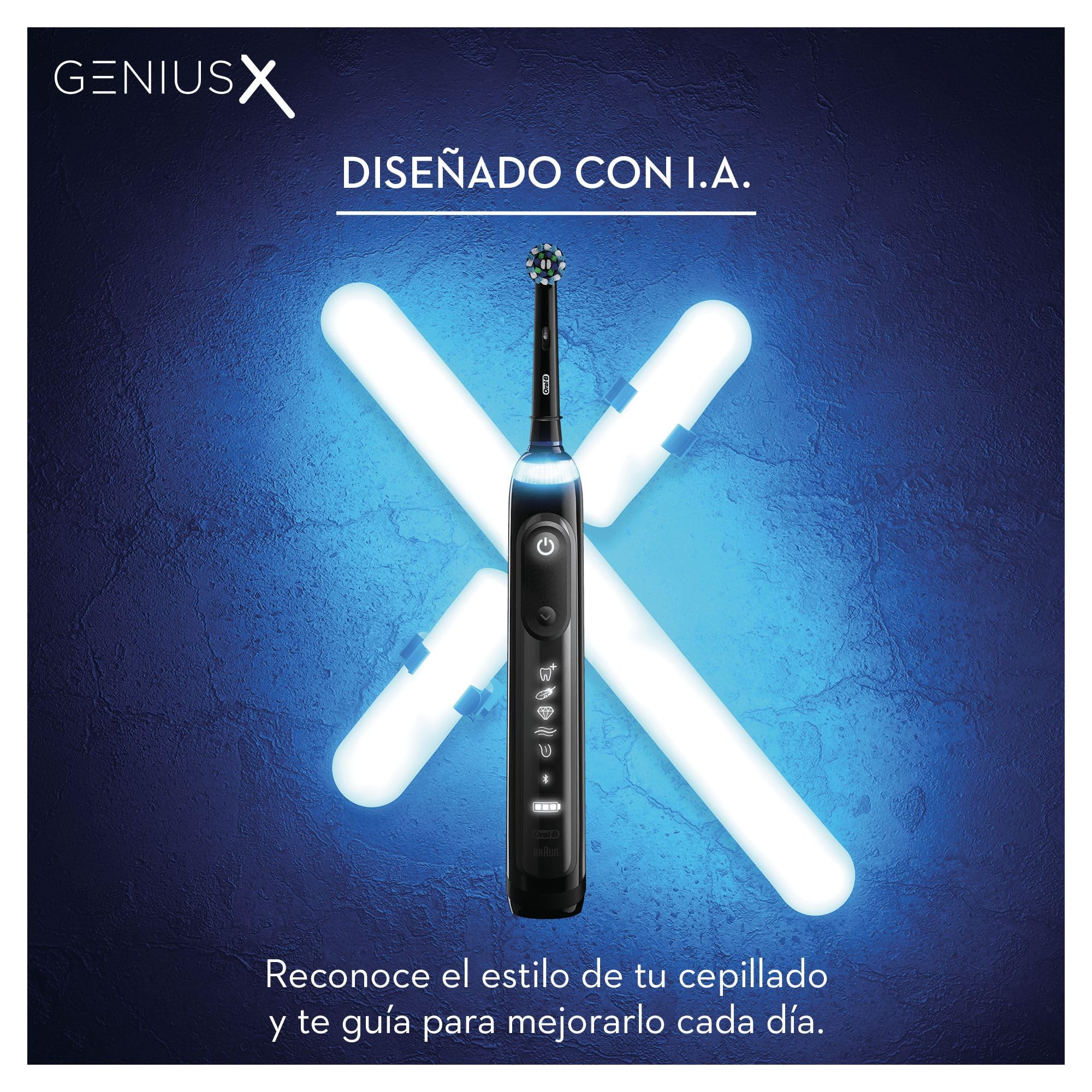 Oral-B Genius X 20000 Luxe Edition - Cepillo de Dientes Eléctrico Negro con Tecnología de Braun