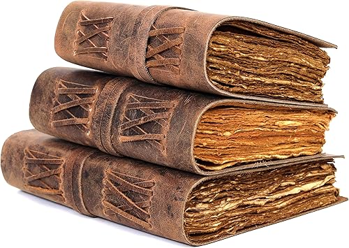 Miniatura 4 de CLA Journal, diario de cuero vintage, diario de papel hecho a mano con borde deckle borde, cuaderno de bocetos de cuero, cuaderno de cuero, diario