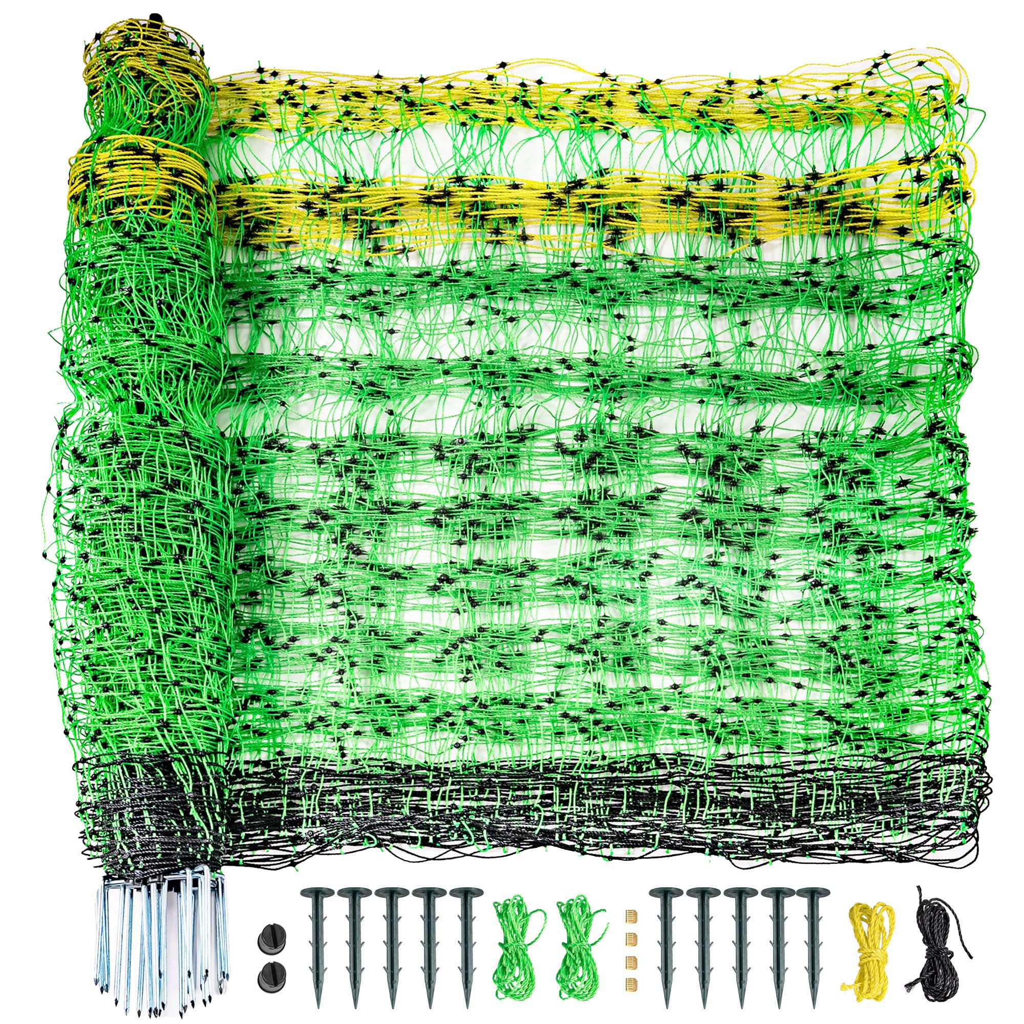 Electric Fence Netting, 35.4" H x 164' L, Portable Movable Livestock Nets Mesh for Goats, Sheep, Hogs, Dog, All-Purpose Electric Fencing for Backyards, Homesteaders, Farms Ranches, and Gardens