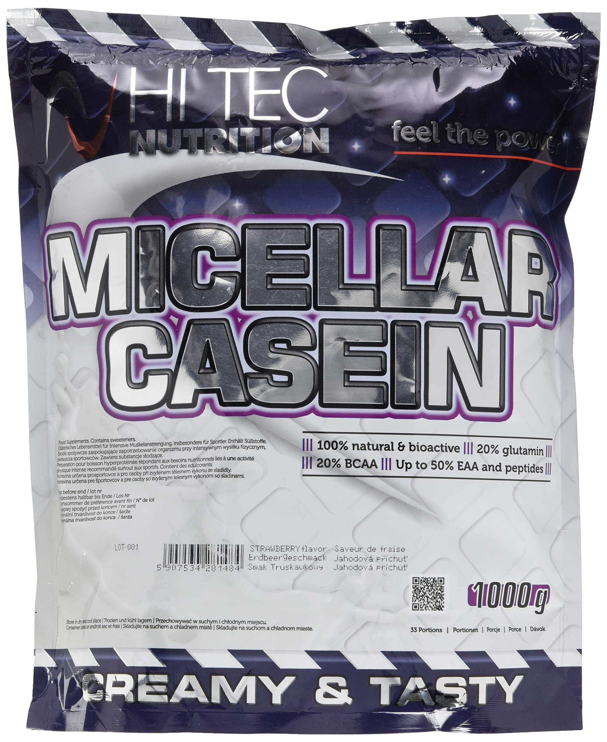 HI-TEC Casein Truskawka, 1000 g