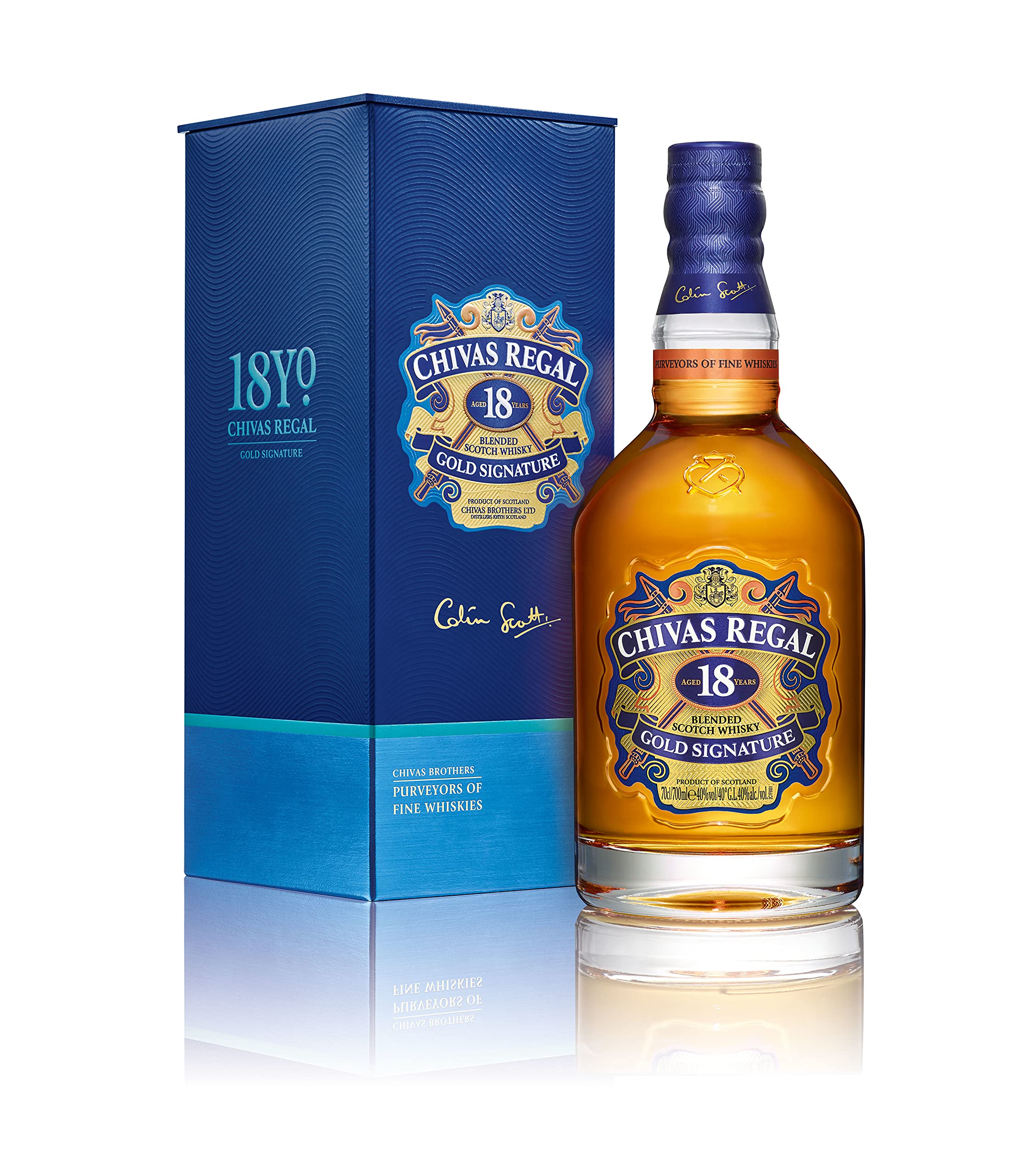 Chivas Regal Pack 18 ans + 6 verres Whisky Ecossais - 40%, 70cl
