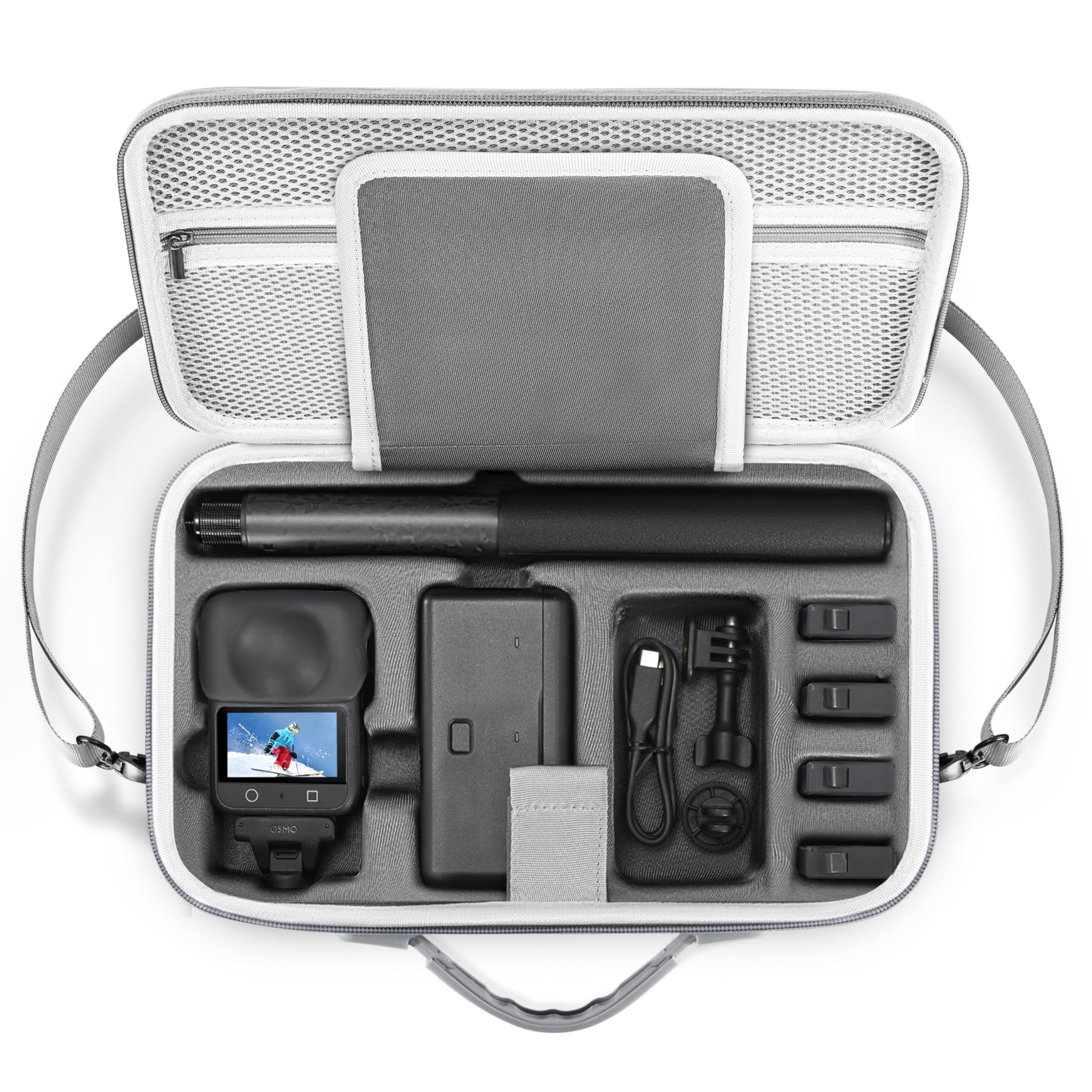 STARTRC Photo Funda Protectora para dji Osmo 360, Estuche de Viaje Portátil de Cuero PU con Correa para Hombro, Bolsa de Almacenamiento para Cámara y Accesorios