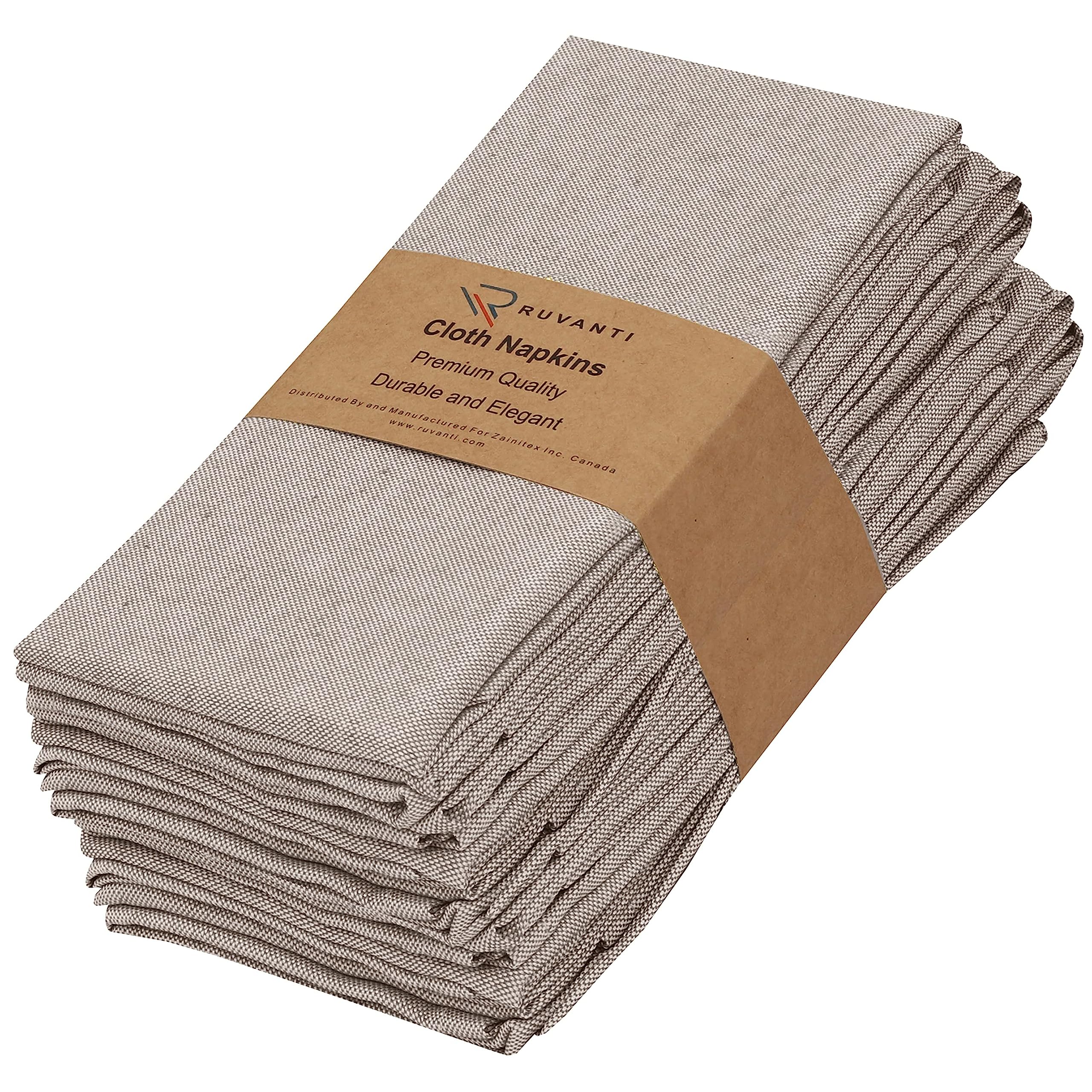 Ruvanti Thunder Cloth Napkins Set Of 12, 18X18 Reusable Napkins Cloth Washable, Soft & Durable Table Napkin, Poly Cotton Fabric Dinner Napkins For Parties, Christmas, Thanksgiving, Weddings