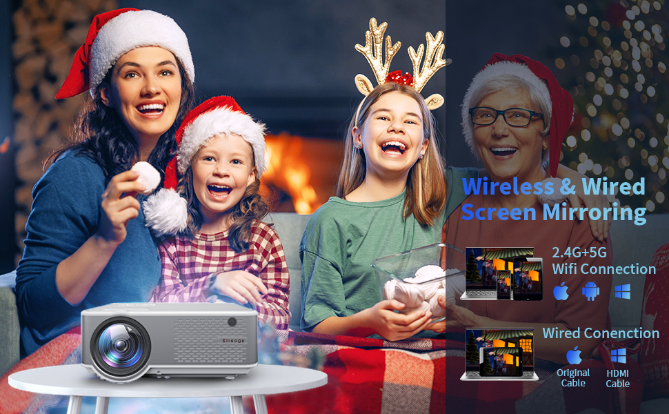 Amazon.com: Giaomar Projector, WiFi Projector 12000L Native 1080P