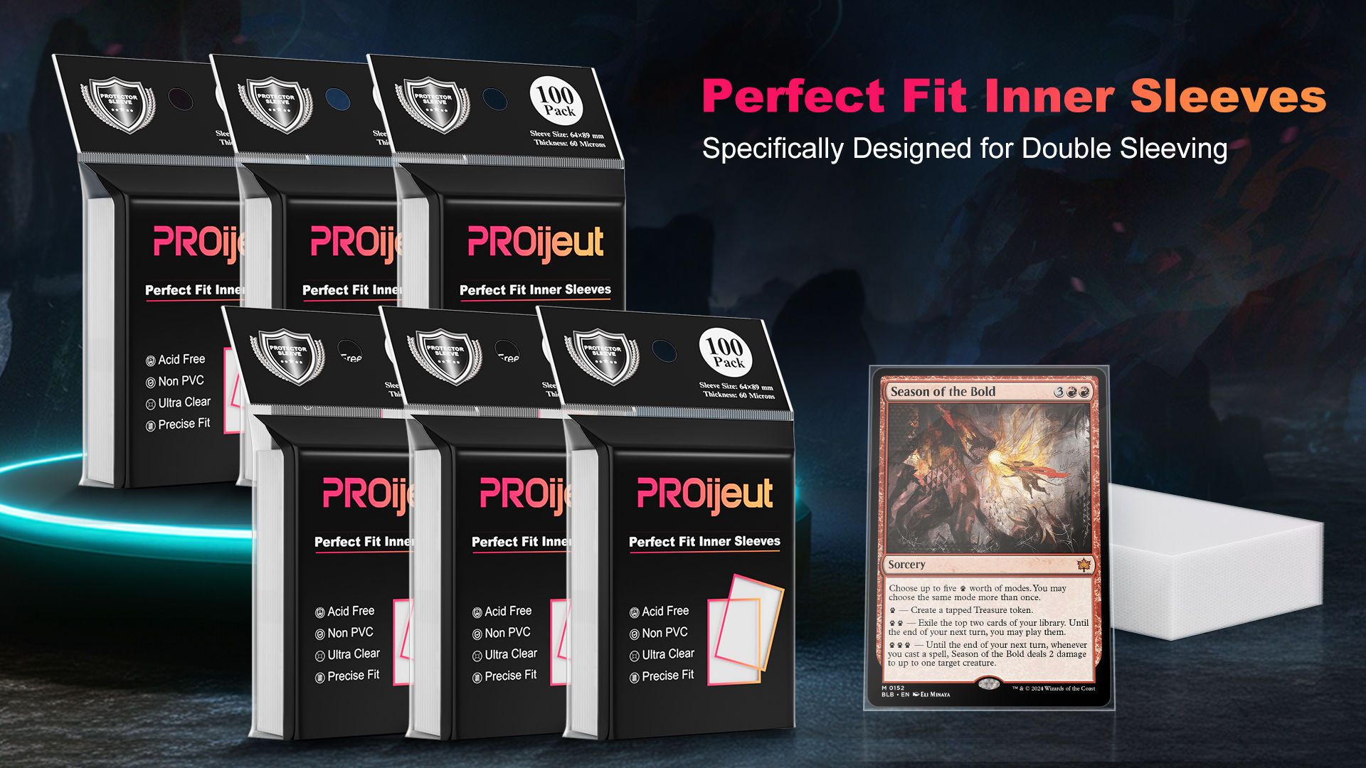Amazon.com: 5000 Pack Card Sleeves Clear, Perfect Fit Inner Sleeves Ideal  for Double-sleeving, Trading Card Sleeve Compatible with MTG, PKM, TCG and  Gaming Cards (60 Microns) : Toys & Games