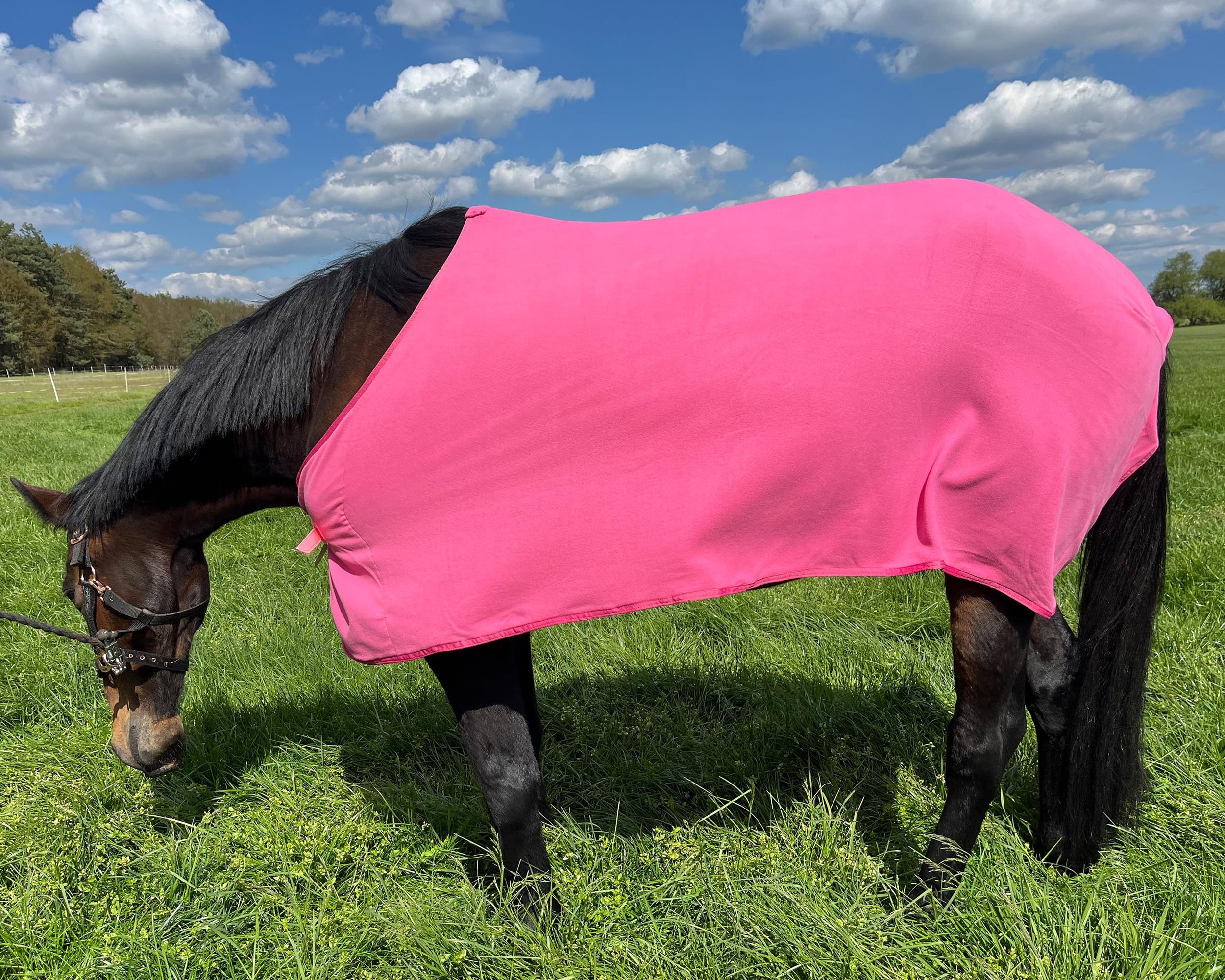 Brama-West - Manta para caballos (forro polar, transpirable, talla 155), color rosa