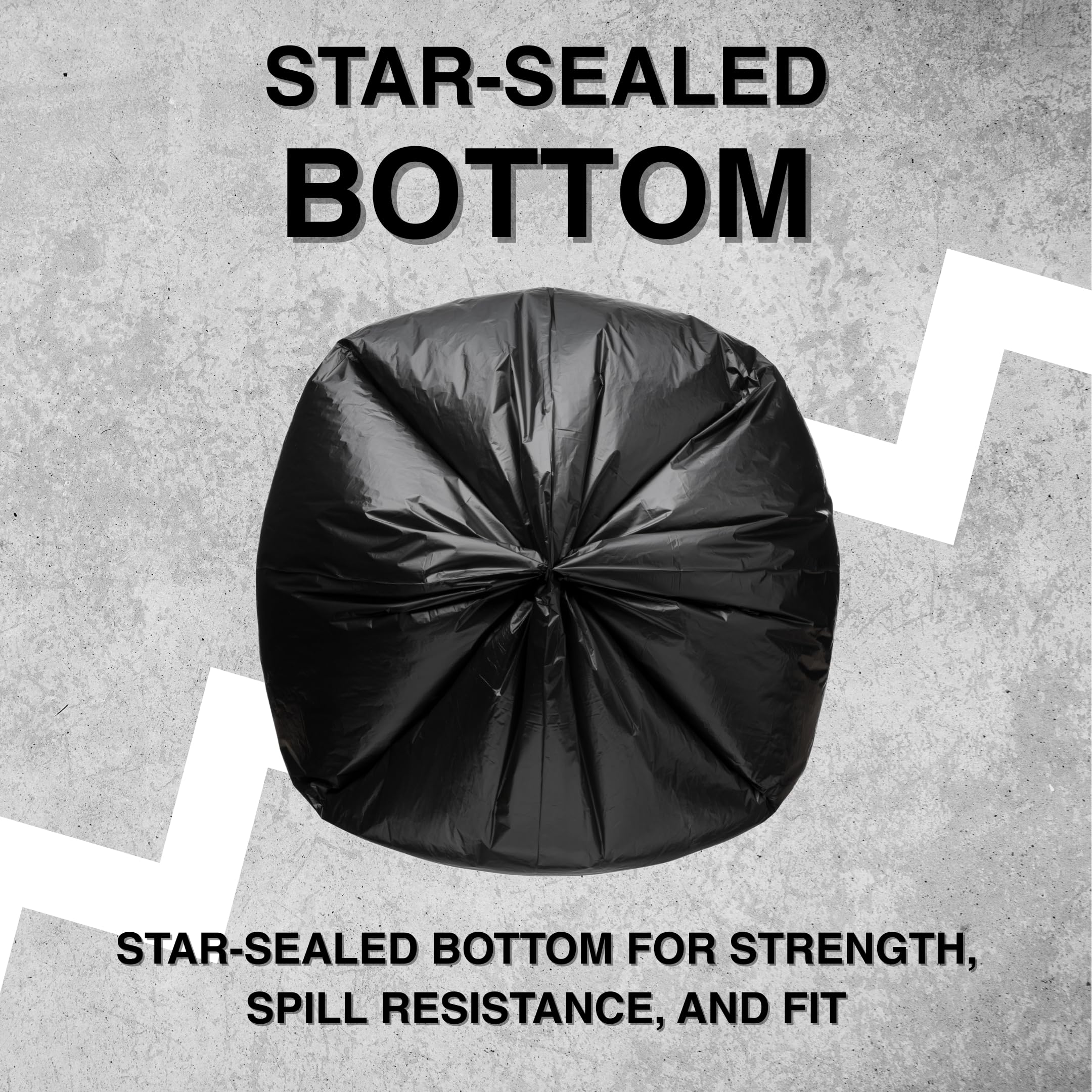 Top Knot Bags 40 Gallonen Müllbeutel Plastiktüten 40 x 48 schwarz 150 Count Doseneinsatz Bulk 40 41 42 43 44 45 Made in USA Tüten