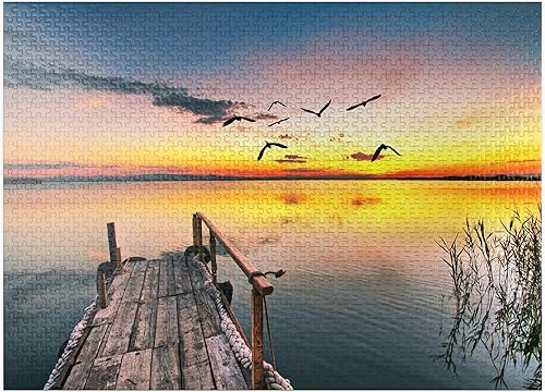 MyPuzzle Pier in The Clouds - Rompecabezas prémium de 1000 piezas para adultos