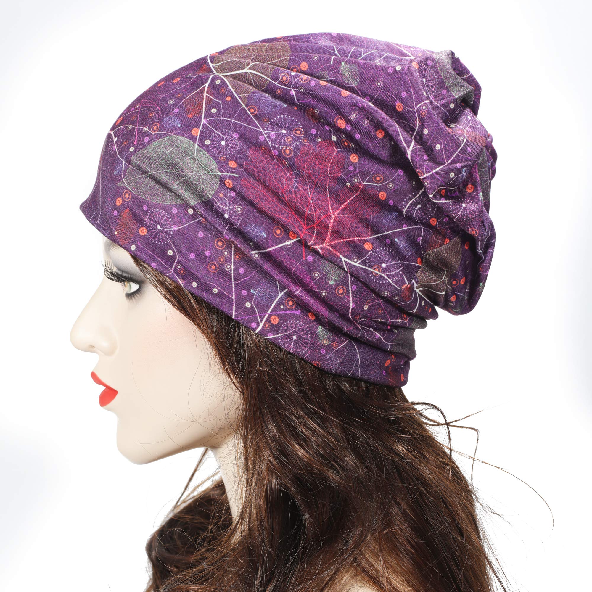 ZLYC Bonnet Fin d'été pour Femme - Motif Floral - Léger