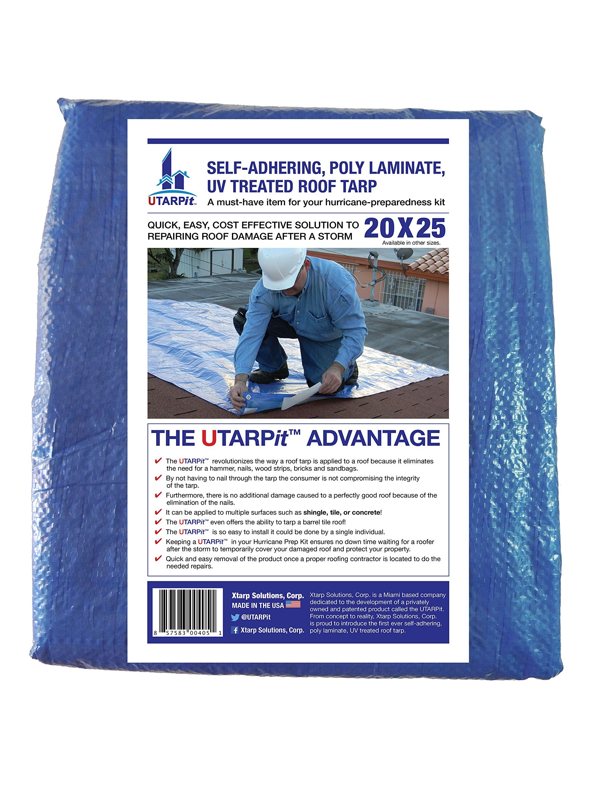 UTARPit 20 ft. x 25 ft. Blue Roof Tarp - Amazon.com
