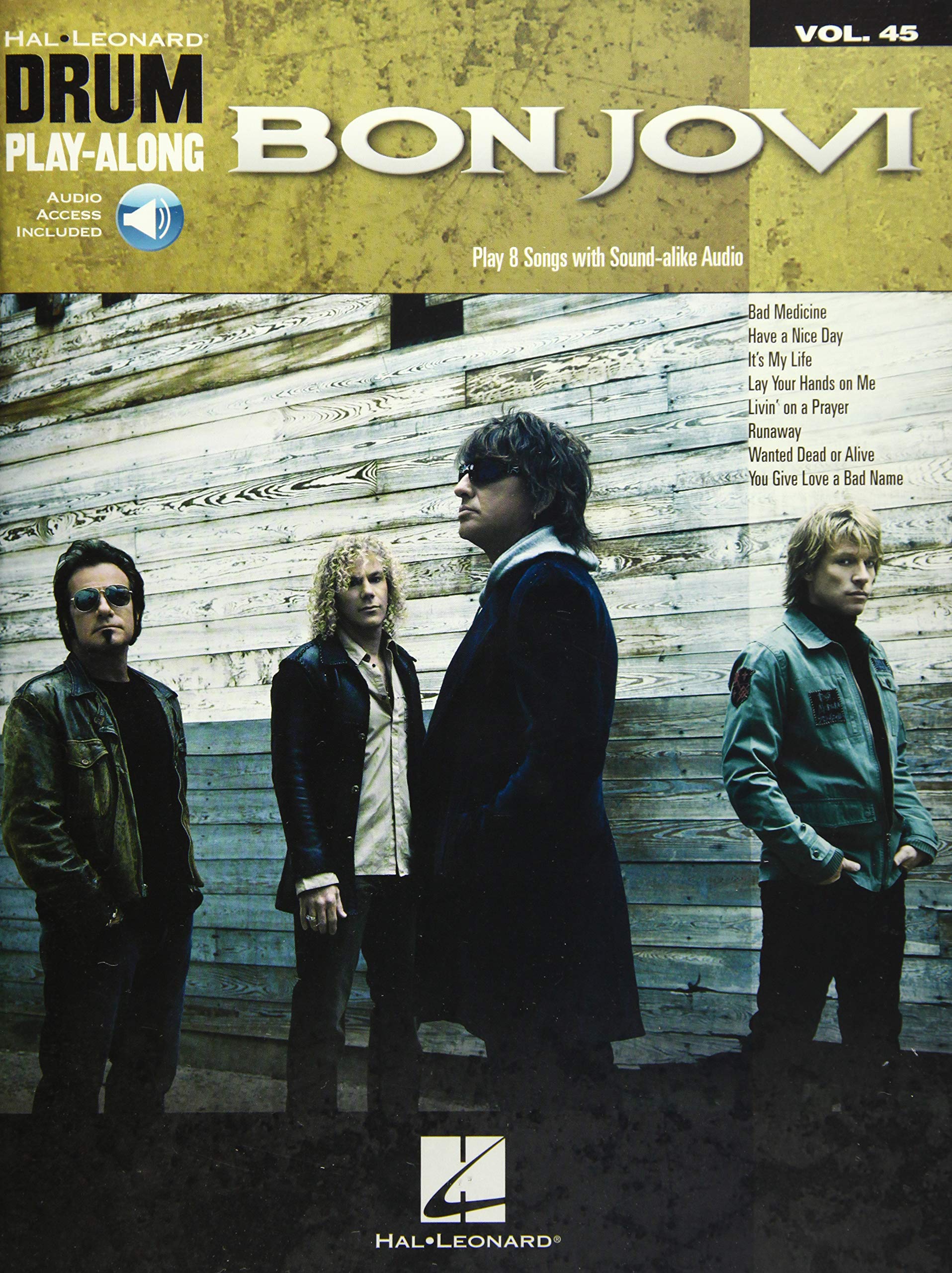 Bon Jovi: Drum Play-Along Volume 45 (Hal Leonard Drum Play-along, 45)