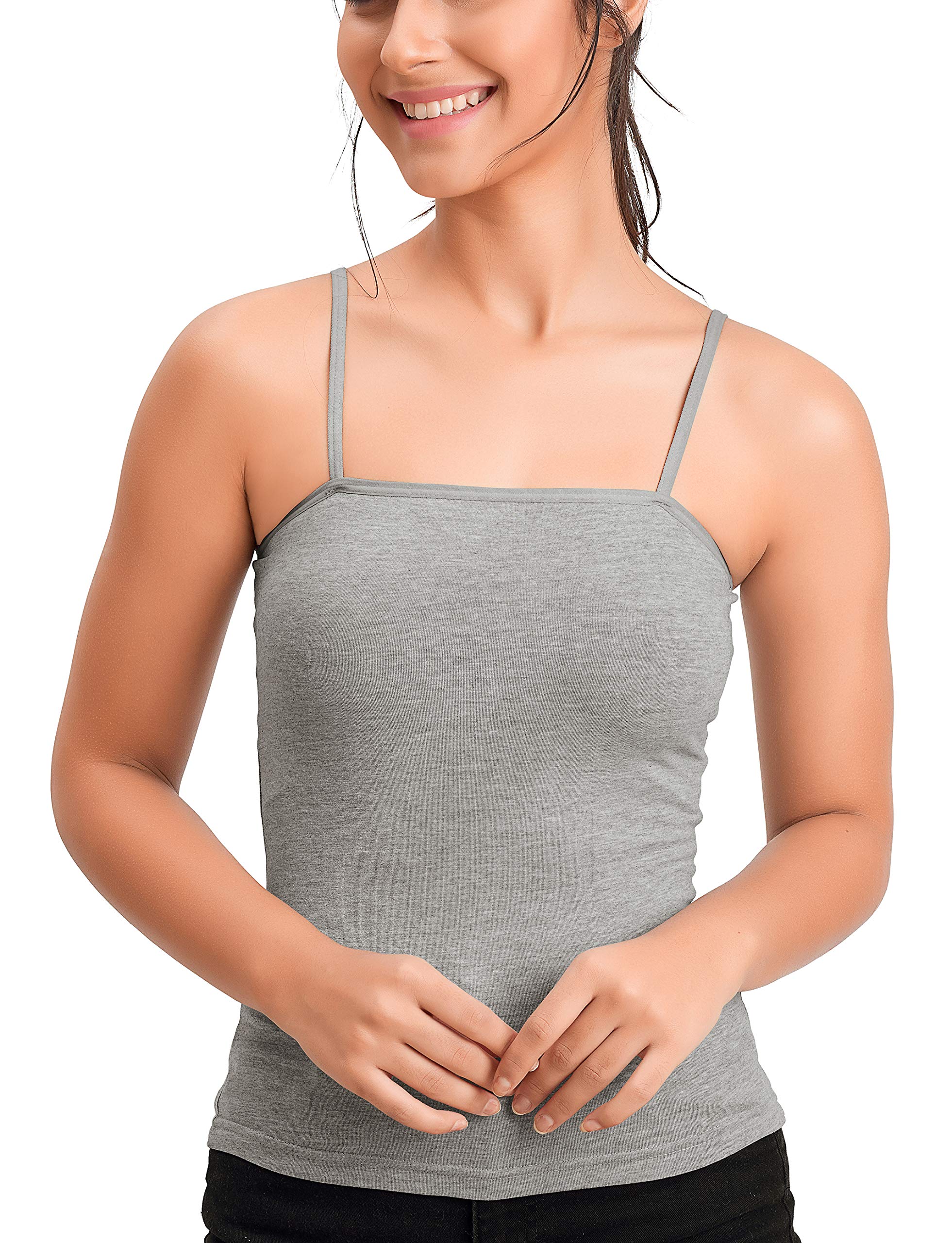 Juliet Women's 811 Spaghetti Straps Plain Cotton Lycra Camisole JSC-811