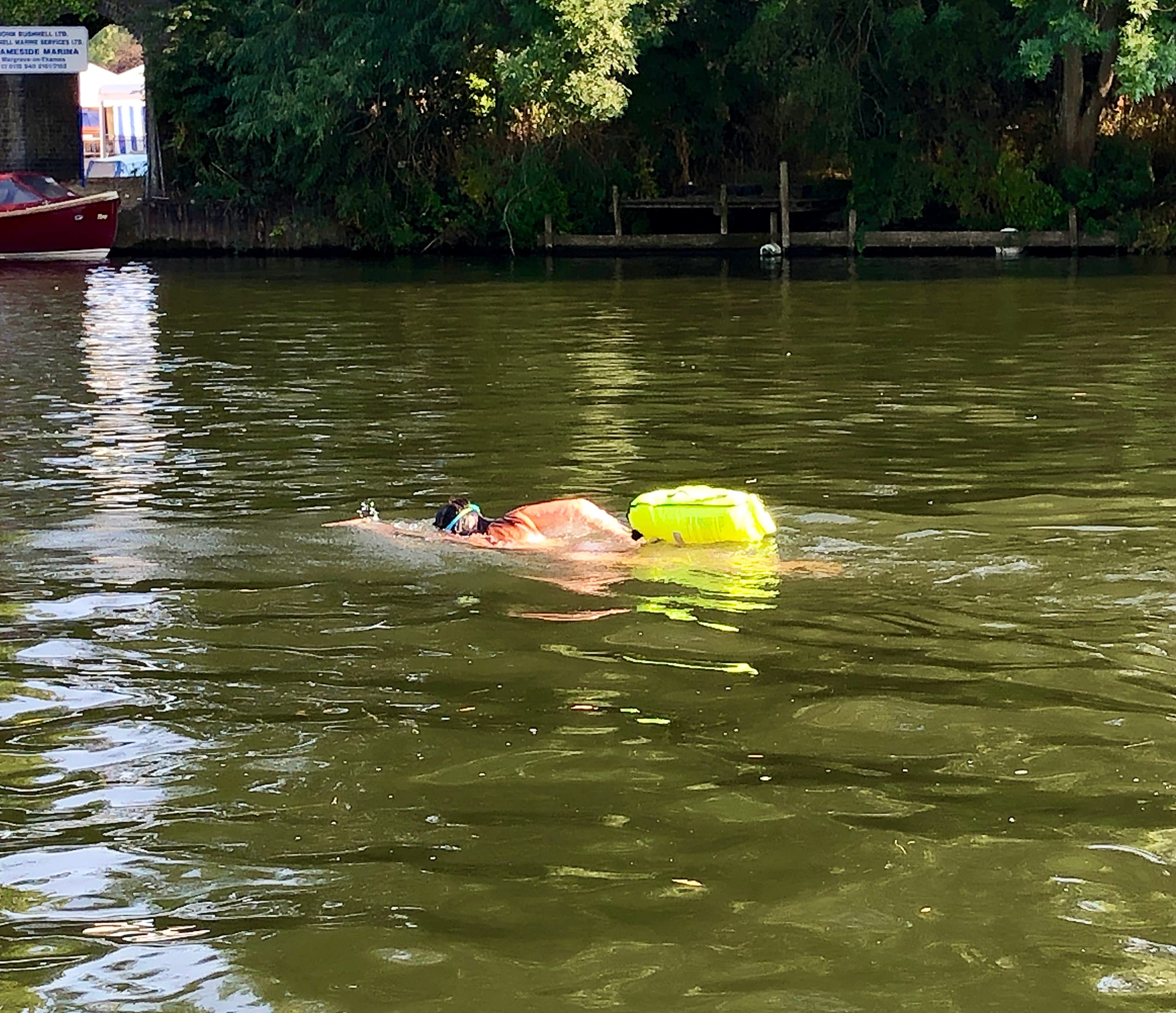 Bouée de natation/flotteur de remorquage pour natation en eau libre (rose)