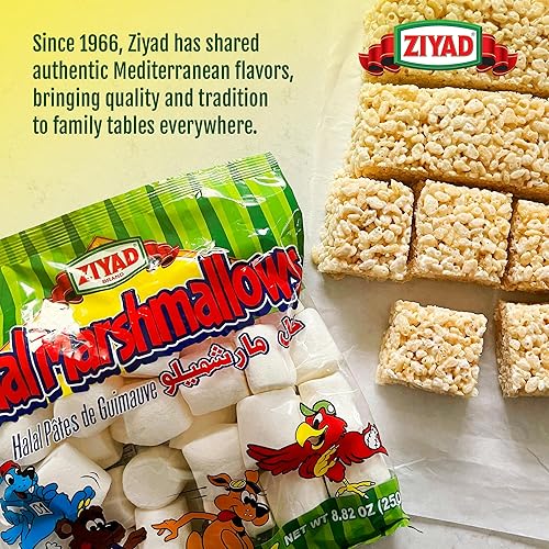 Miniatura 2 de Ziyad Malvaviscos grandes gourmet Halal, sin cerdo, sin huevos, sin lácteos, sin gluten, perfectos para vacaciones y S'mores! 8.8 onzas (paquete de