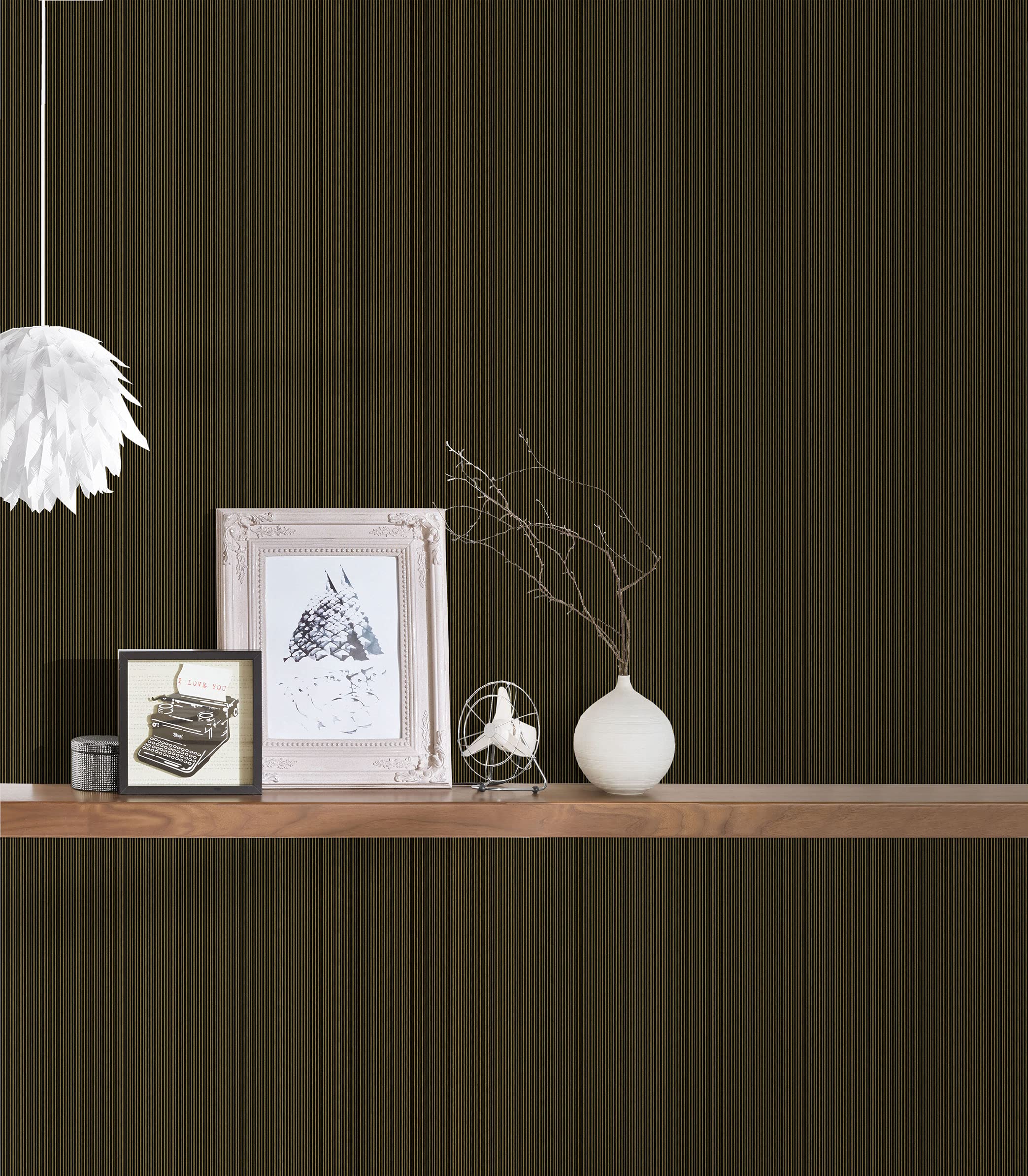 Striped Wallpaper Versace 3 Non-Woven Wallpaper 10.05 m x 0.70 m Black Gold Made in Germany 935254 93525-4 - Image 4