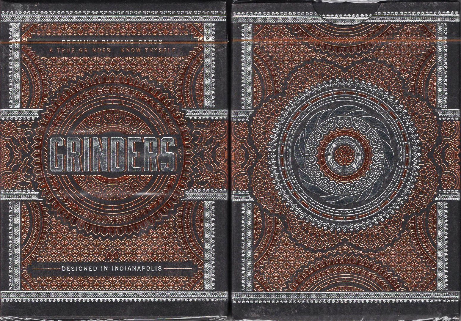 Grinders Playing Cards LPCC - Blue & Copper (Copper)