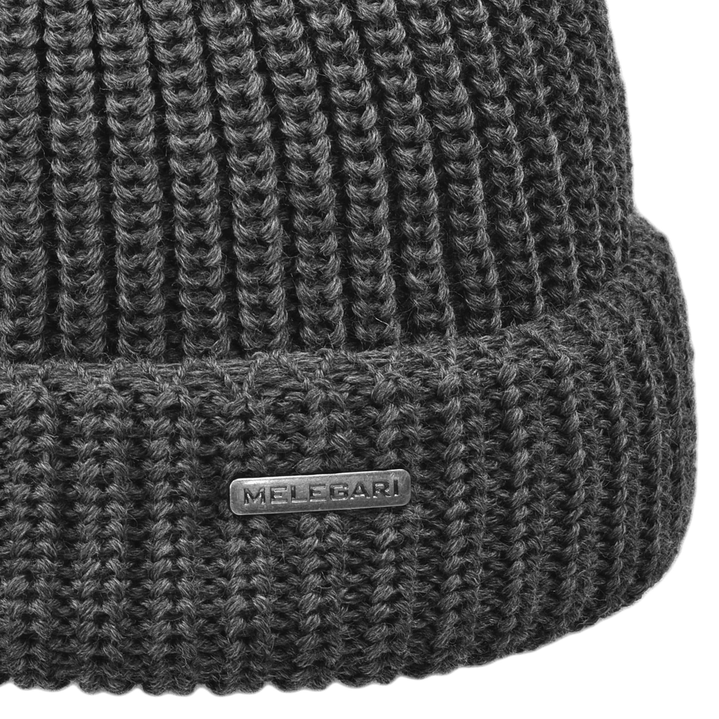 Melegari Czapka beanie Northdock o podwójnej grubości | Czapka Docker z czystej wełny merynosów | Wyprodukowano we Włoszech