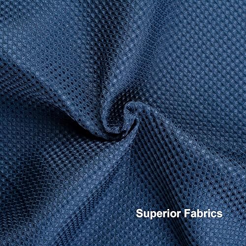 Vista 46 de AmazerBath - Cortina de baño con tejido de punto gofre, calidad hotelera, 60 x 72 pulgadas, blanco