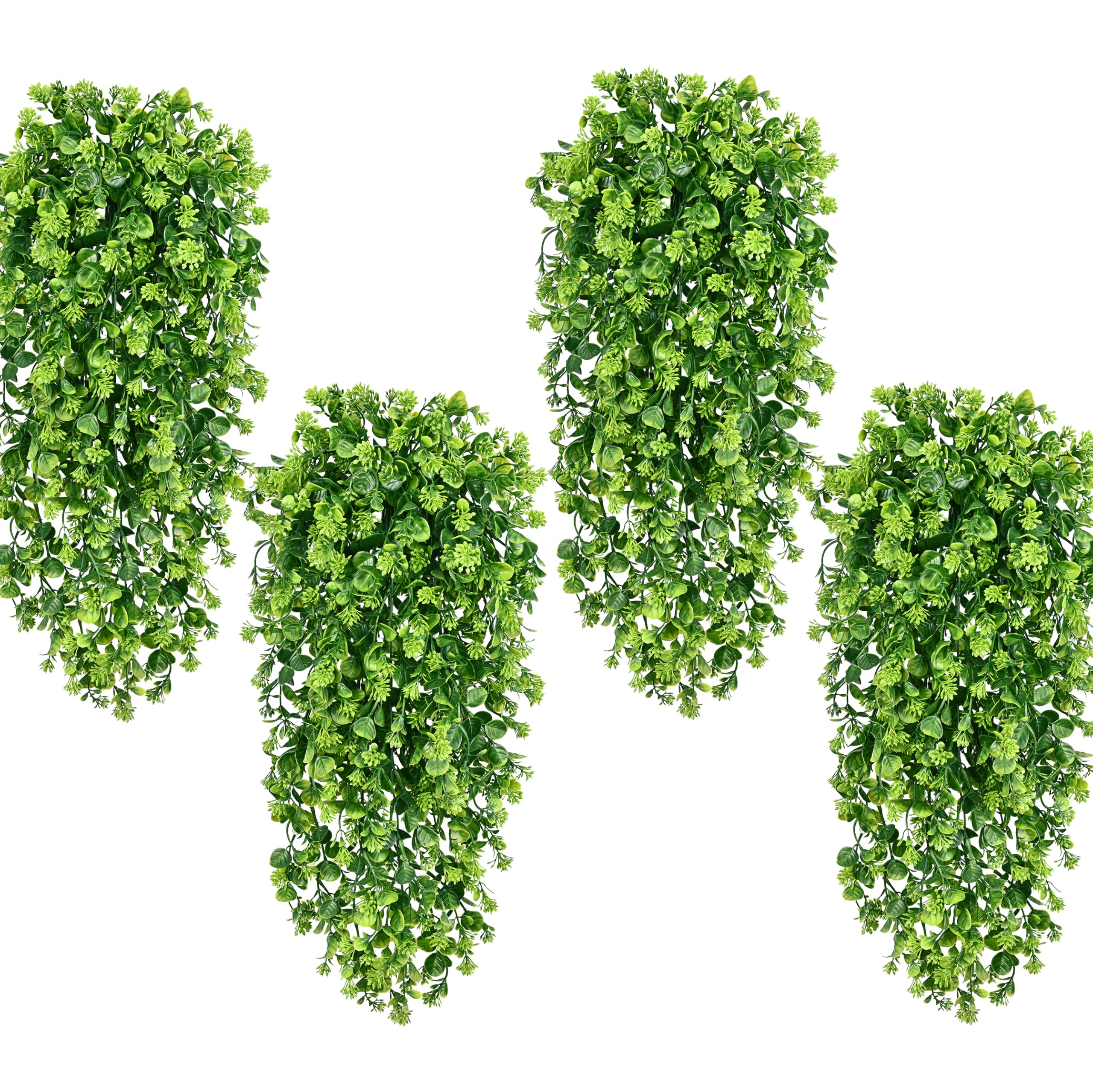 Waipfaru 4Pcs Fake Hanging Plants
