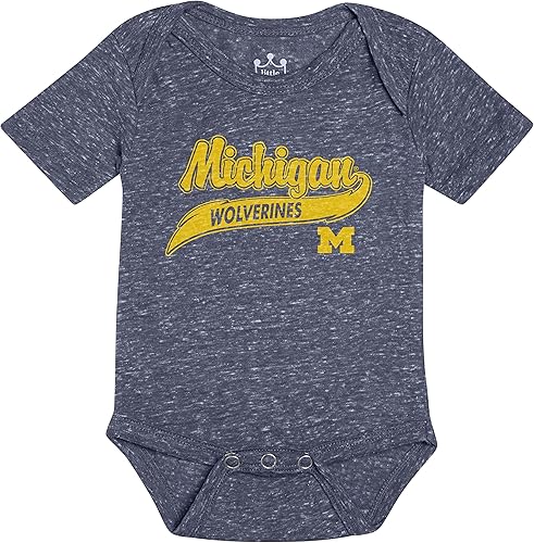 Miniatura 8 de Little King NCAA Knobby - Mameluco de manga corta para bebé, tallas 0-3M, 6M, 12M, 18M