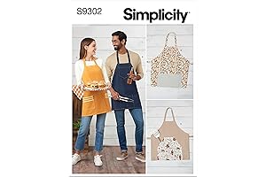 Men's and Women's BBQ Style Apron Packet, Code 9302, One Size, White