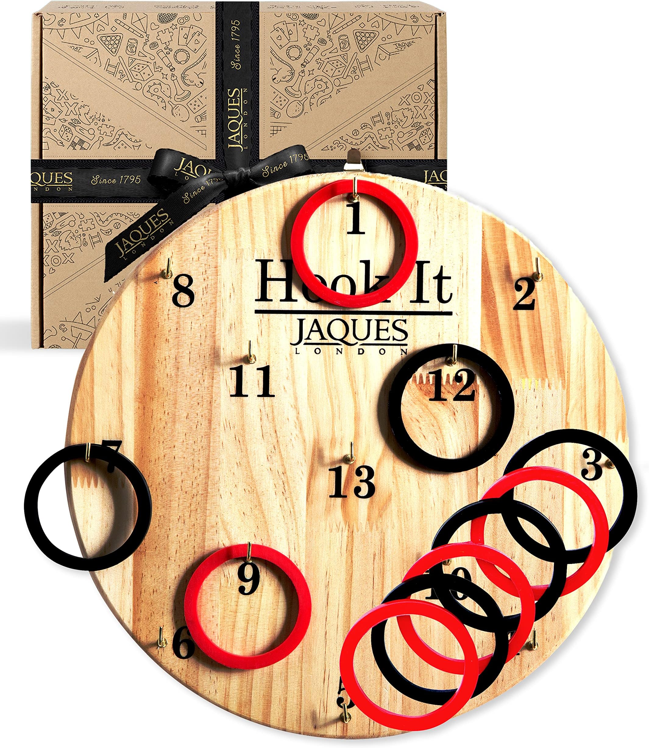 Jaques of London Hoopla Ring Toss Game | Wooden Games with Hoops | Garden Games for Kids | Outdoor Games for Kids | Since 1795