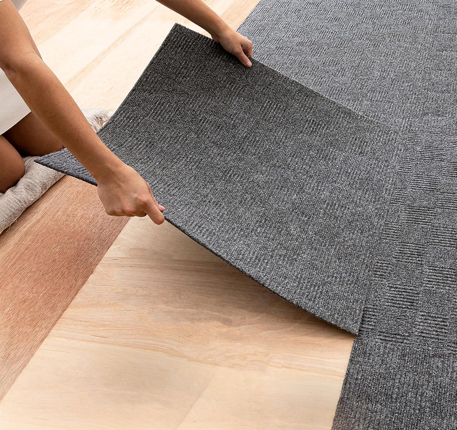 ybaymy 20-Pack Carpet Floor Tiles, 20x20 Inch Interlocking Squares with ...